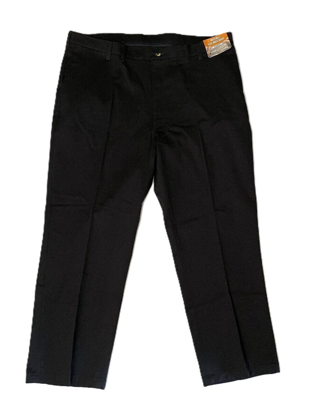 Wrangler Pants Men's 44x30 Advanced Comfort Flat Front Black Classic Fit Stretch